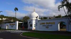 vstupní brána do Loro Parque v Puerto de la Cruz – oblíbená zoologická zahrada na Tenerife